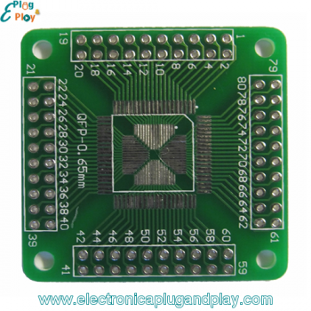 Adaptadora TQFP-64 TQFP-80 a DIP Doble Cara